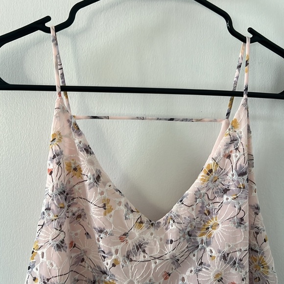 Ann Taylor Loft soft pink with floral lined top. Size medium - Picture 2 of 5